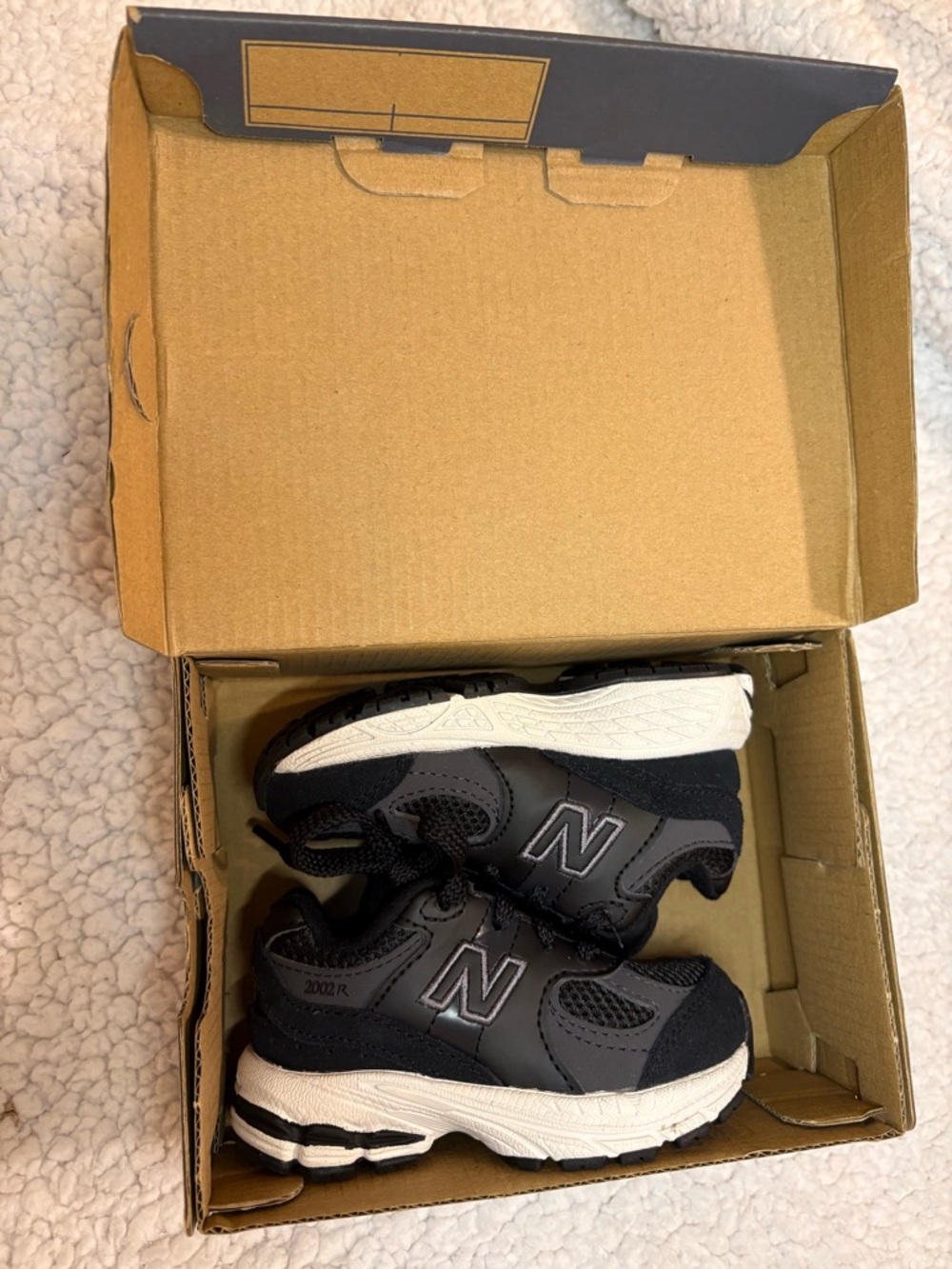 New Balance Kids Black and Gray Athletic Sneakers